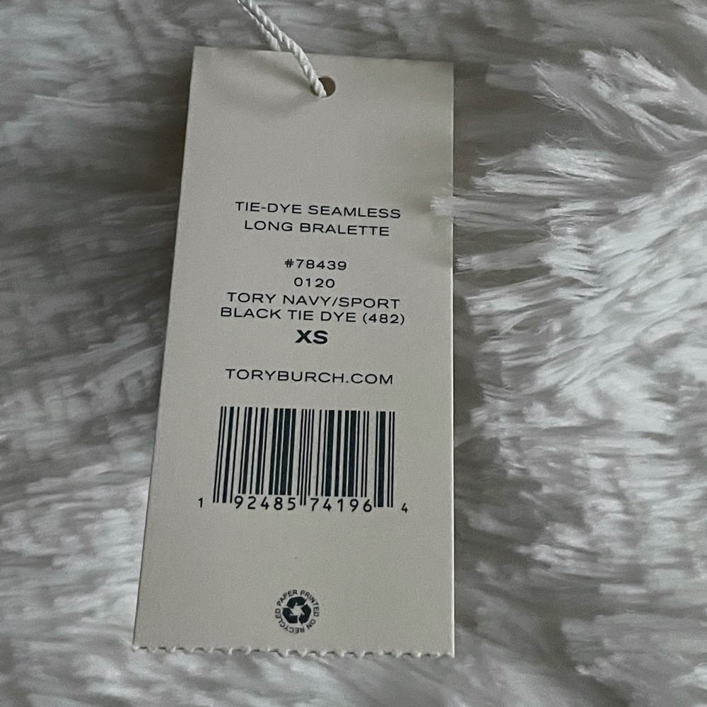 Tory Burch Sport Tie-Dye Seamless Long Bralette Style Number 78439 Athleisure - Picture 9 of 10